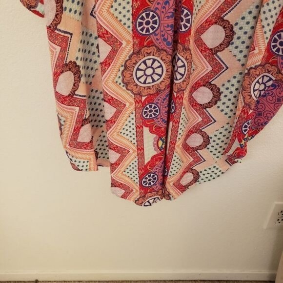 Minkpink Geometric Print Lightweight Oversize Kimono/Coverup XS/S EUC - Picture 6 of 9